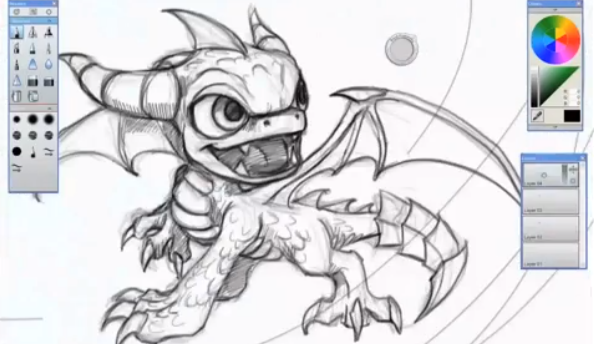 Awesome video shows Skylander artist draw characters