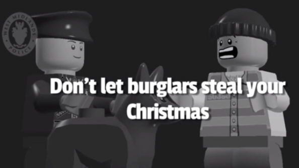 LEGO burglar steals Christmas in Police warning video