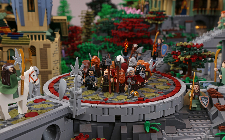 Rivendell from The Lord of the Rings made of LEGO bricks