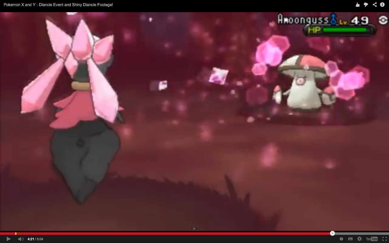 Pokémon X&Y: See Shiny Diancie gameplay!