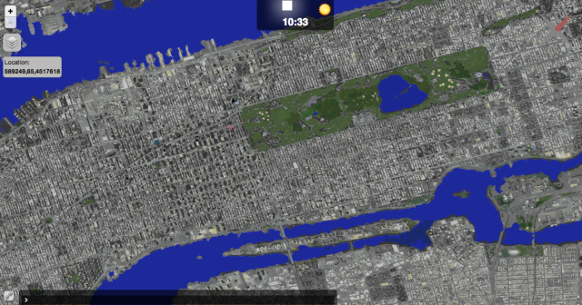 Manhattan, built completely from Minecraft blocks! 