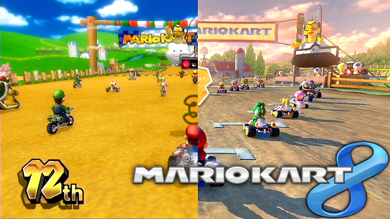 See the difference between Mario Kart Wii and Wii U!