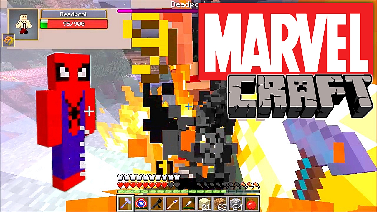 Jump into comics with MarvelCraft Minecraft mod