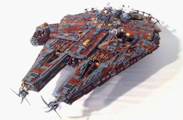 Incredible steampunk LEGO Millenium Falcon