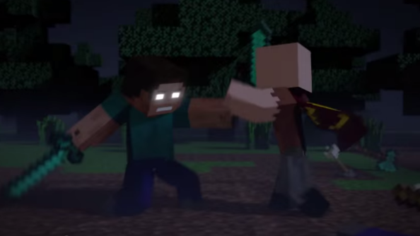 Awesome Minecraft video shows Notch and Herobrine fight